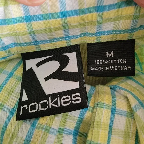 Rockies Women's Short Sleeved Button Up Sz XL - Picture 6 of 6